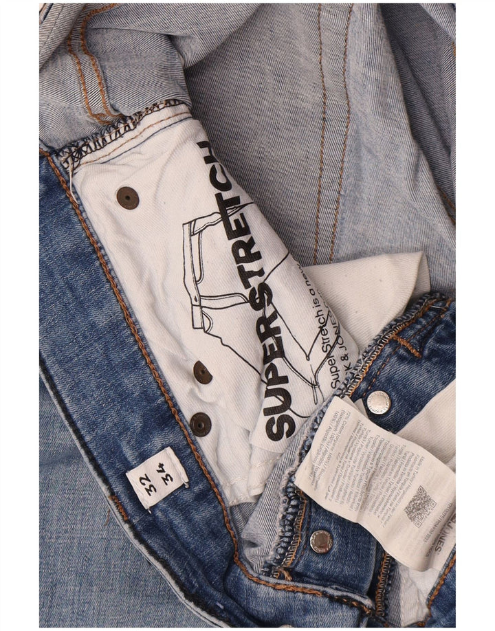 Jack & Jones Uomo GLENN Slim Jeans W32 L34 Cotone Blu