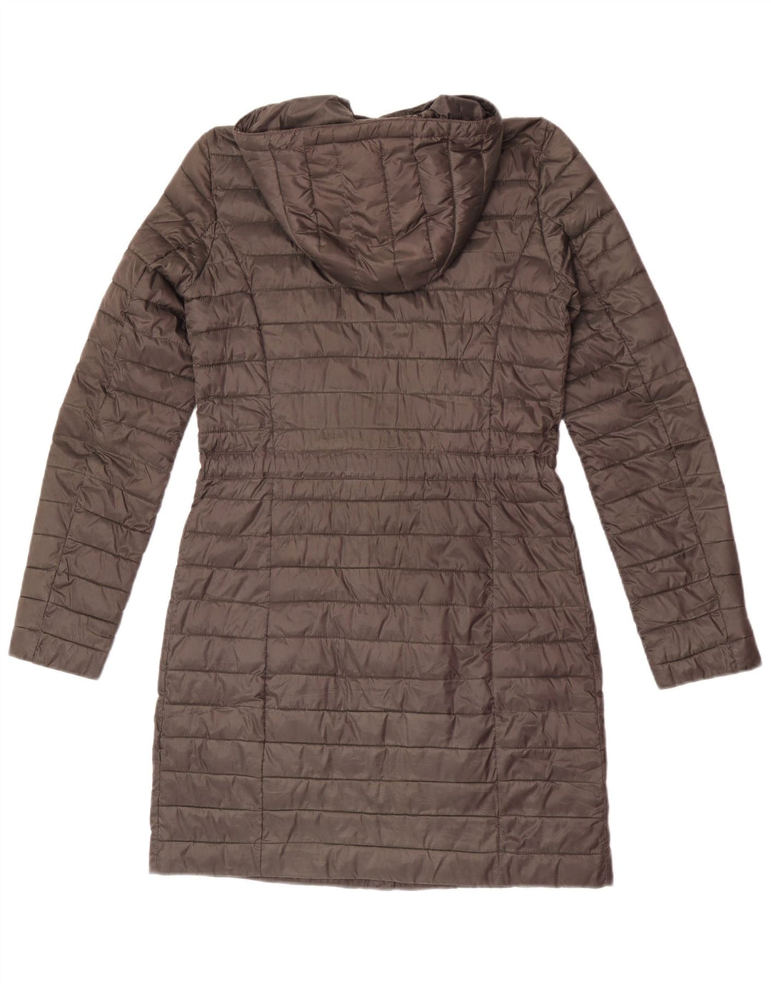 Cappotto imbottito con cappuccio da donna Massimo Dutti UK 10 piccolo poliestere kaki