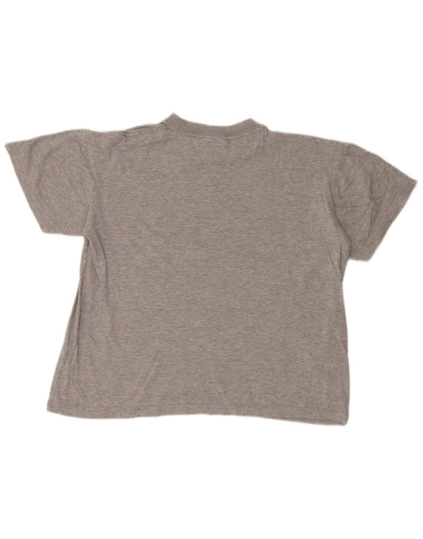 T-shirt grafica da donna Kappa Top UK 14 cotone grigio medio