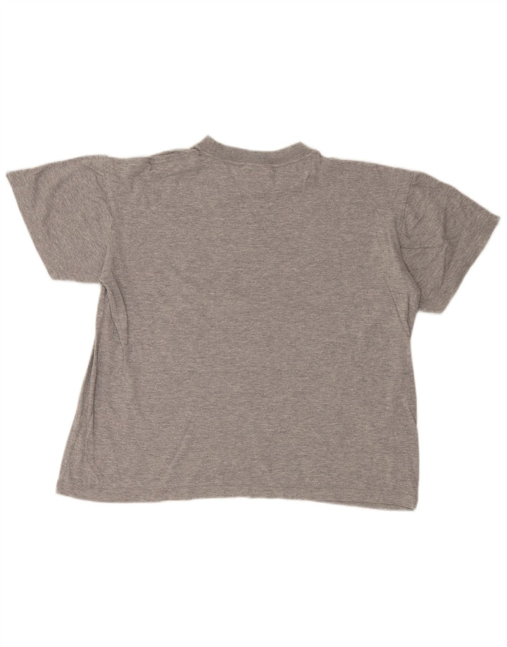 T-shirt grafica da donna Kappa Top UK 14 cotone grigio medio
