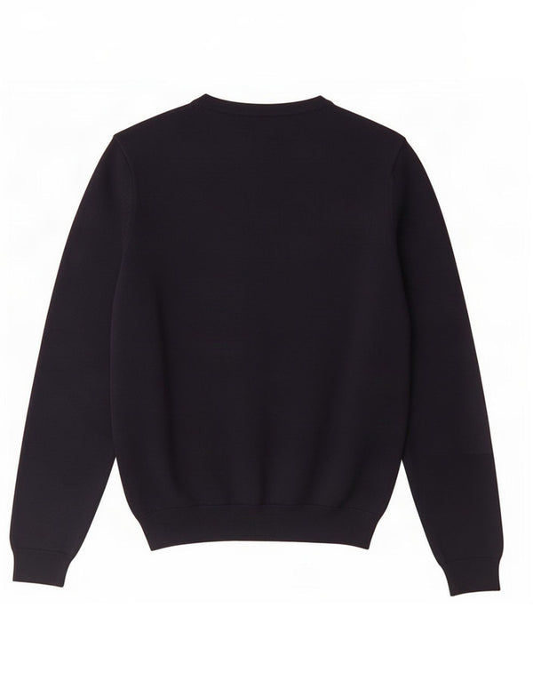 Hugo Boss Maglione da uomo con scollo a V piccolo in lana vergine blu navy