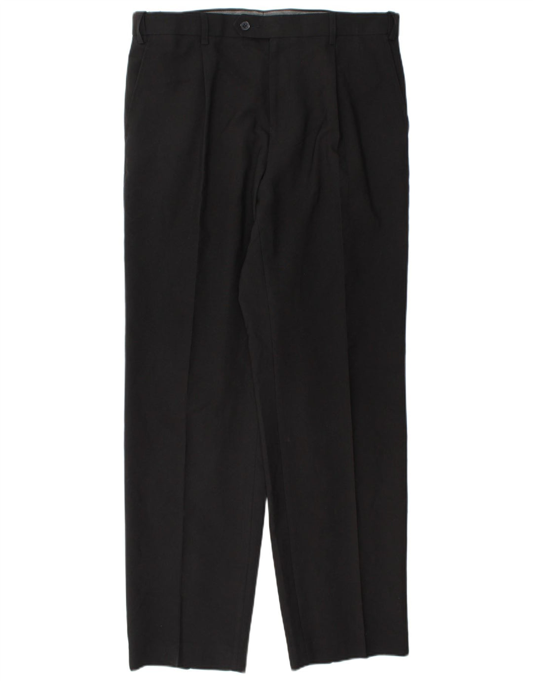 Pantaloni da abito con pegging da uomo Marks & Spencer W36 L33 poliestere nero