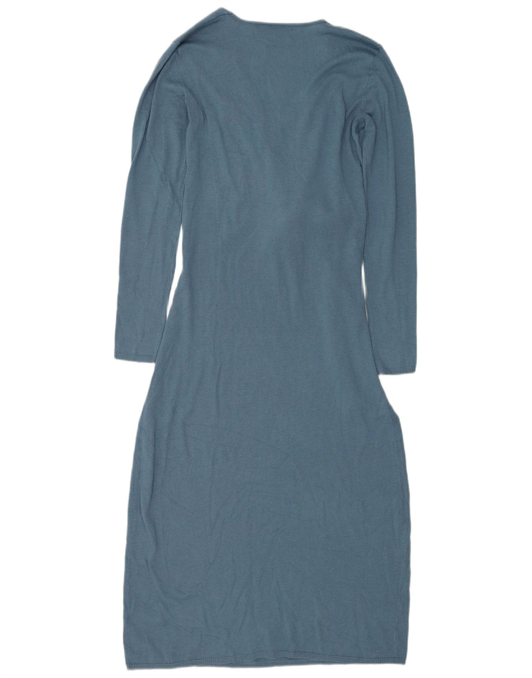 Zara Abito maglione da donna a maniche lunghe con allacciatura sul davanti UK 10 Piccolo poliestere blu