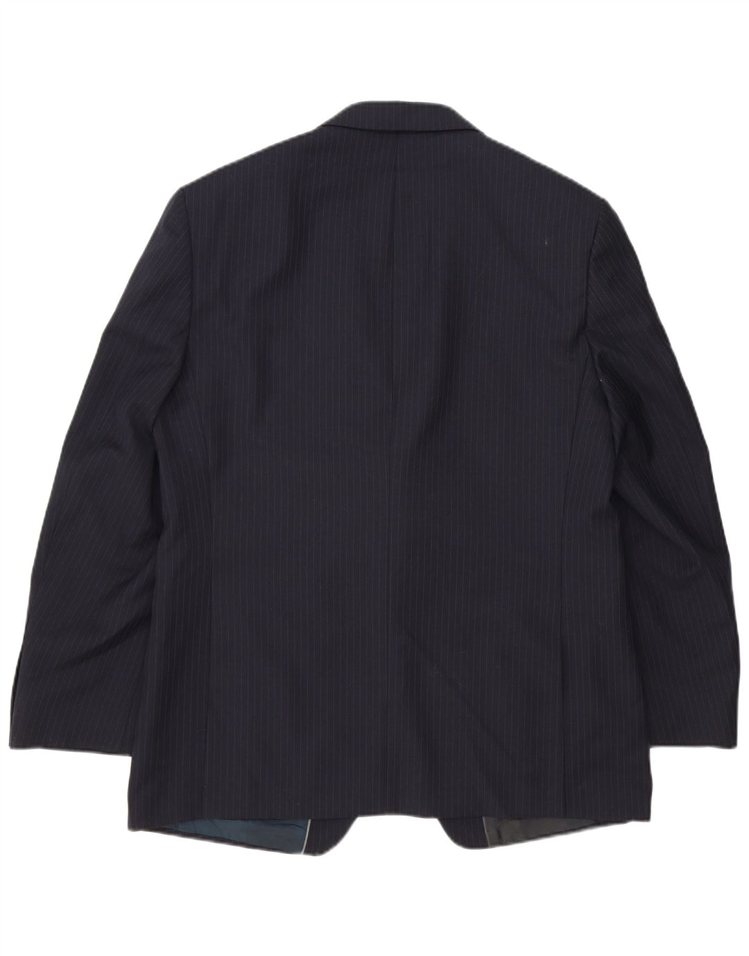 Giacca blazer a 2 bottoni da uomo Marks & Spencer UK 42 XL gessato blu navy