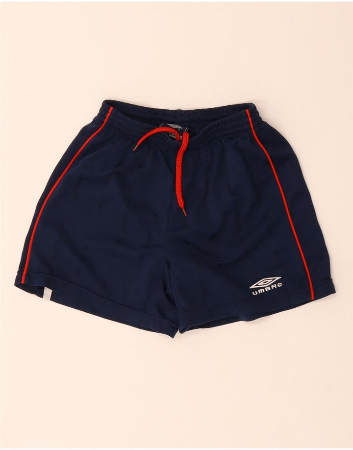 UMBRO Boys Sport Shorts 10-11 Years Navy Blue Polyester