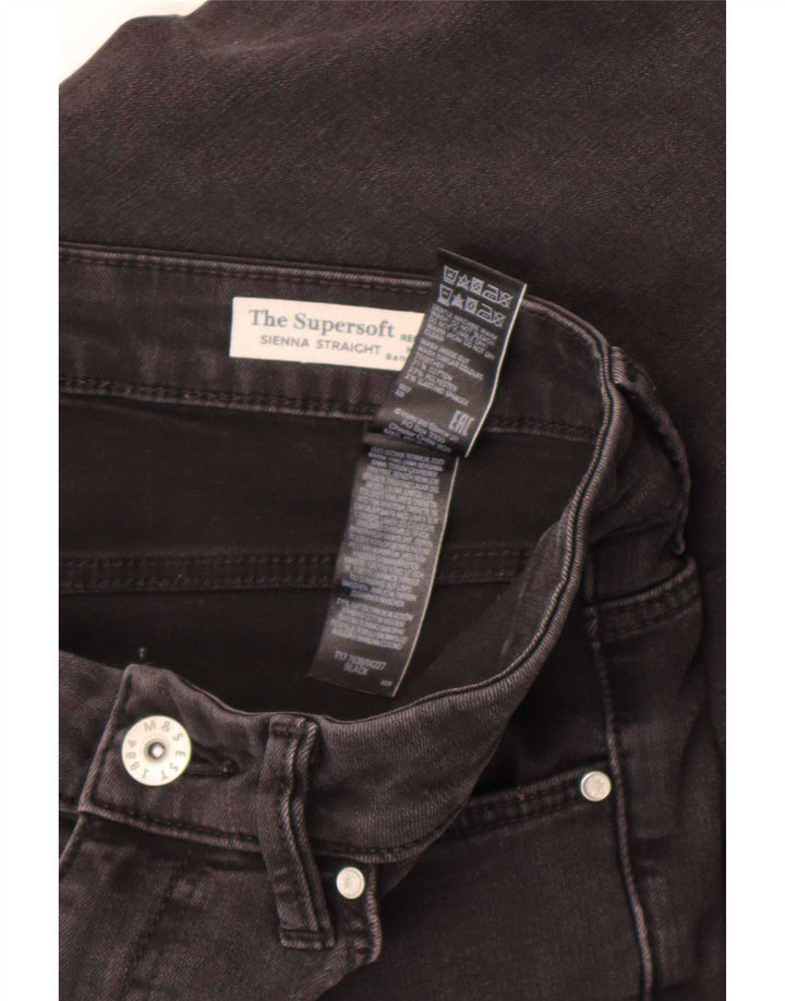 Jeans dritti Marks & Spencer da donna Sienna UK 12 medio W30 L30 neri