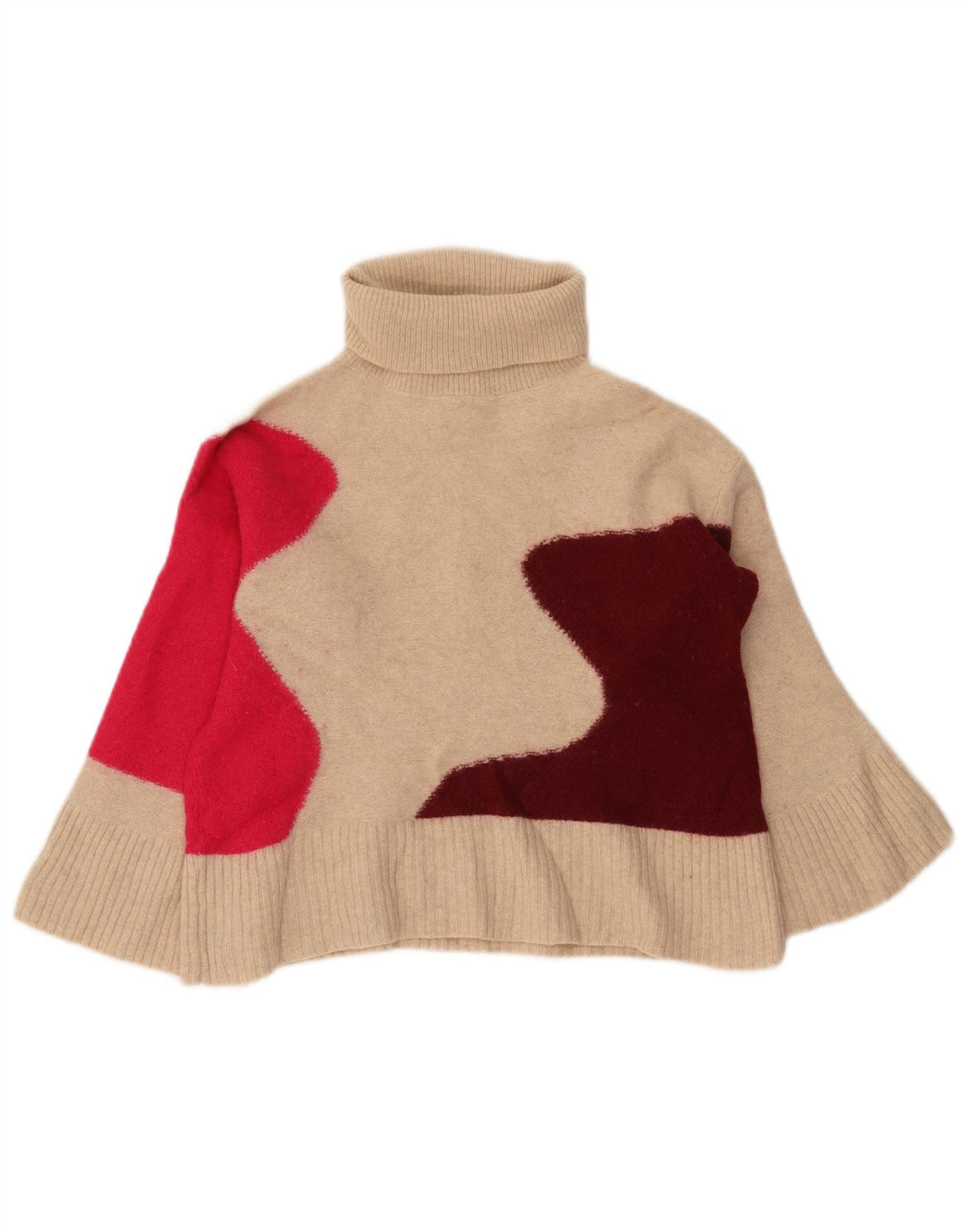 Maglione maglione collo alto da donna White Stuff UK 8 Small Beige Colourblock