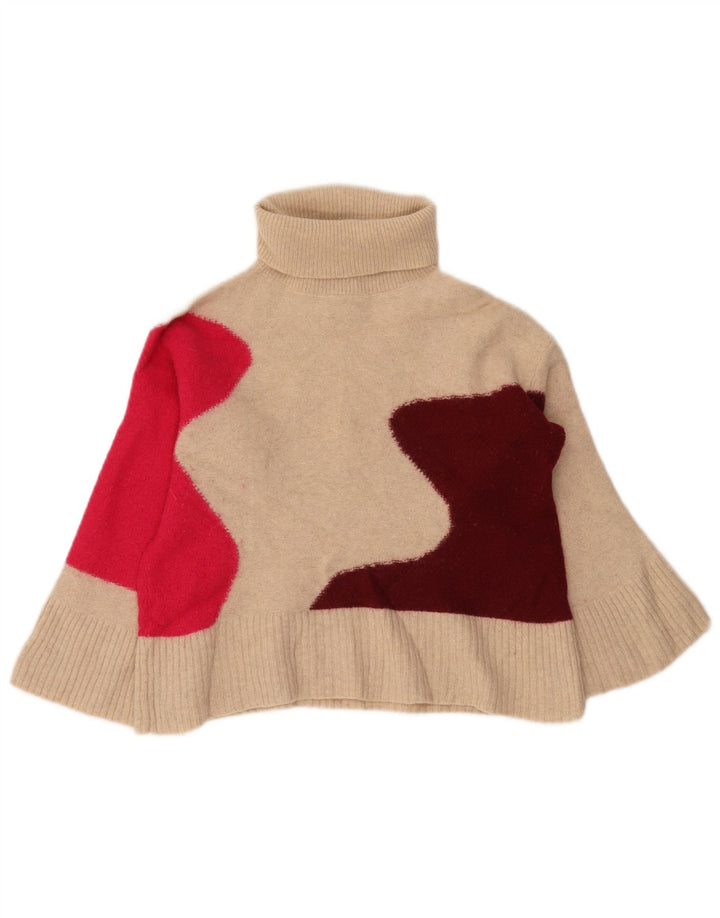 Maglione maglione collo alto da donna White Stuff UK 8 Small Beige Colourblock