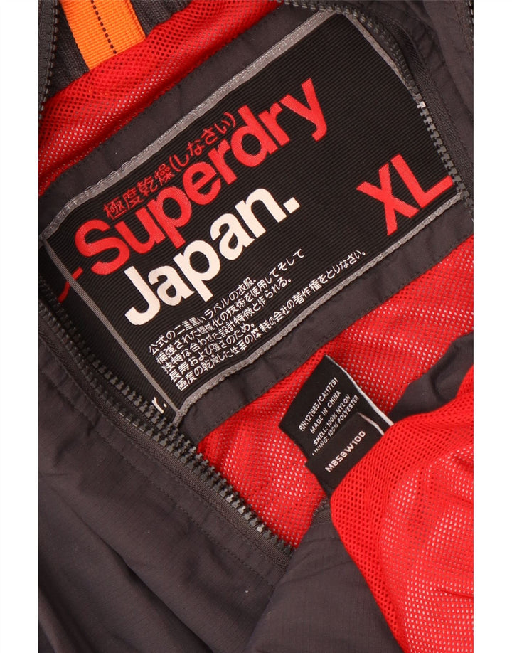 Giacca antipioggia da uomo Superdry UK 42 XL nylon grigio