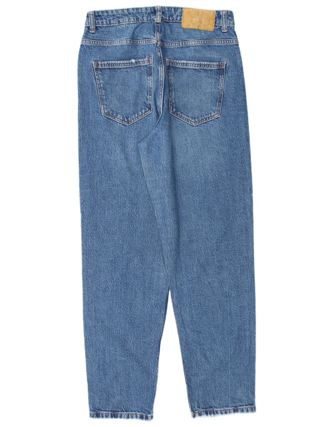 Jeans affusolati a vita alta da donna ZARA EU 38 Small W28 L28 Blu