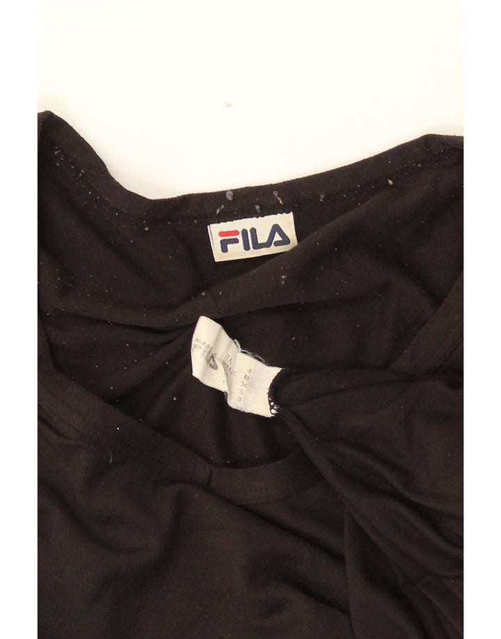 T-shirt Fila da uomo Top media nera