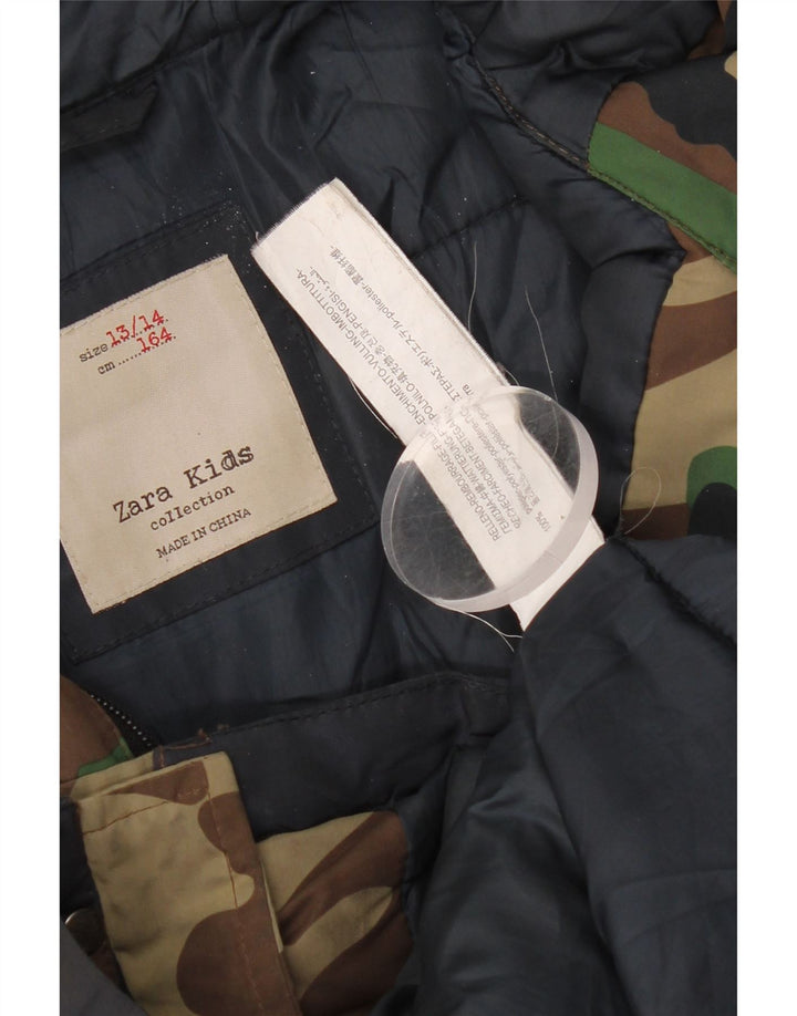 Giacca Parka con cappuccio Zara per ragazzi 13-14 anni mimetica multicolore