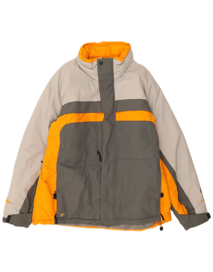 Giacca da sci con cappuccio da uomo Columbia UK 40 Large Grigio Colourblock in poliammide