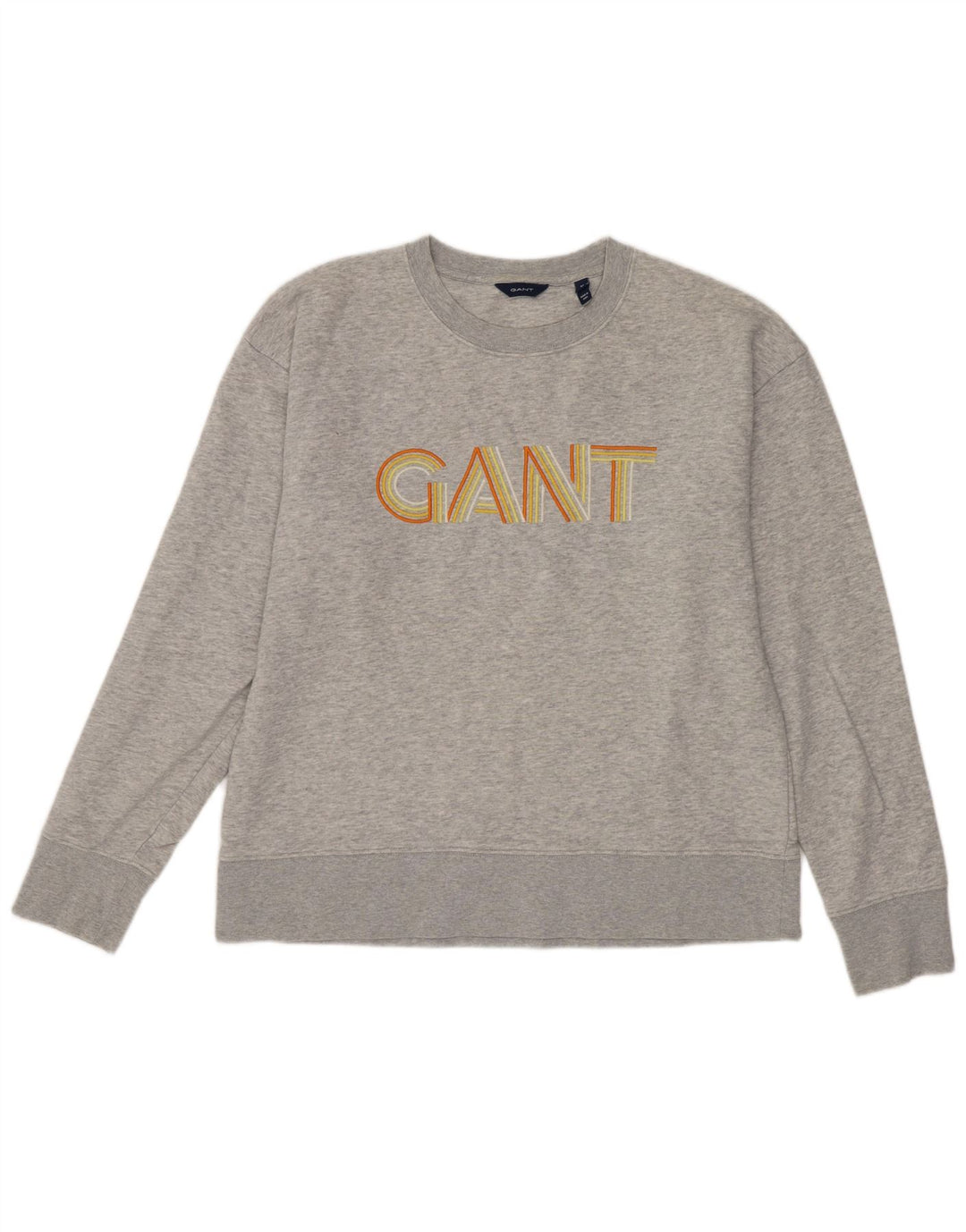 Felpa grafica da donna Gant Maglione UK 14 Cotone grigio medio