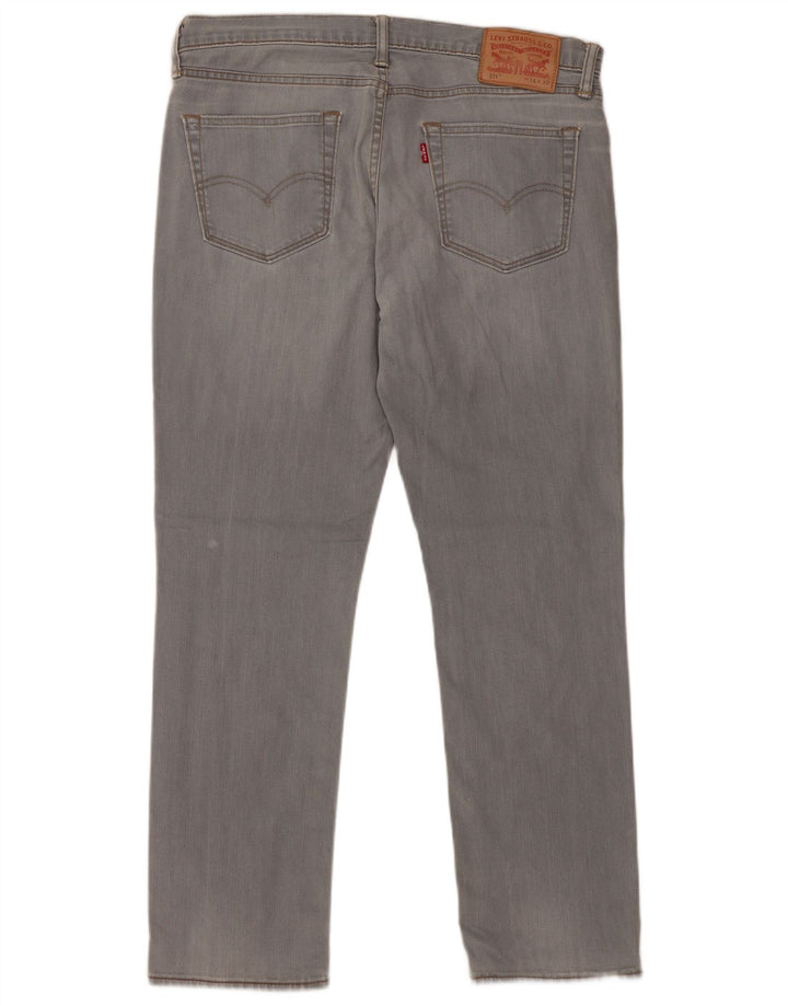 Levi's Uomo 511 Slim Jeans W34 L30 Cotone Grigio