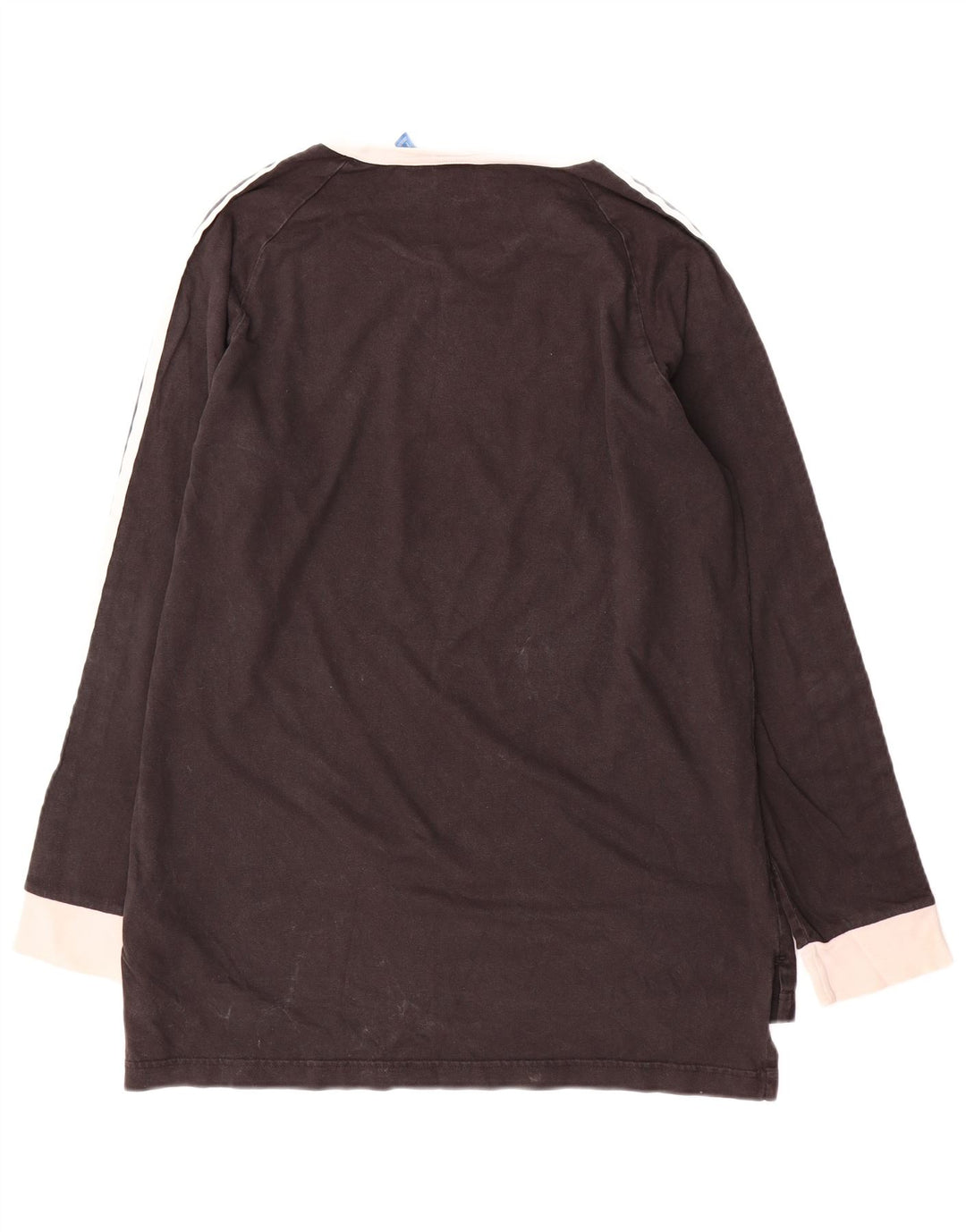 Top Adidas da uomo a maniche lunghe grande in cotone color block nero
