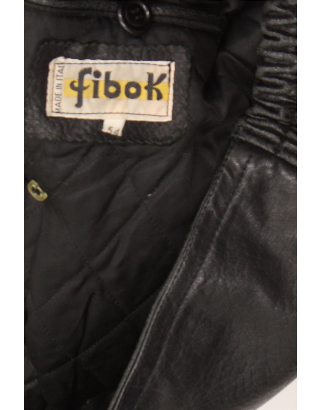 Giacca in pelle da uomo Fibok IT 54 2XL Pelle nera