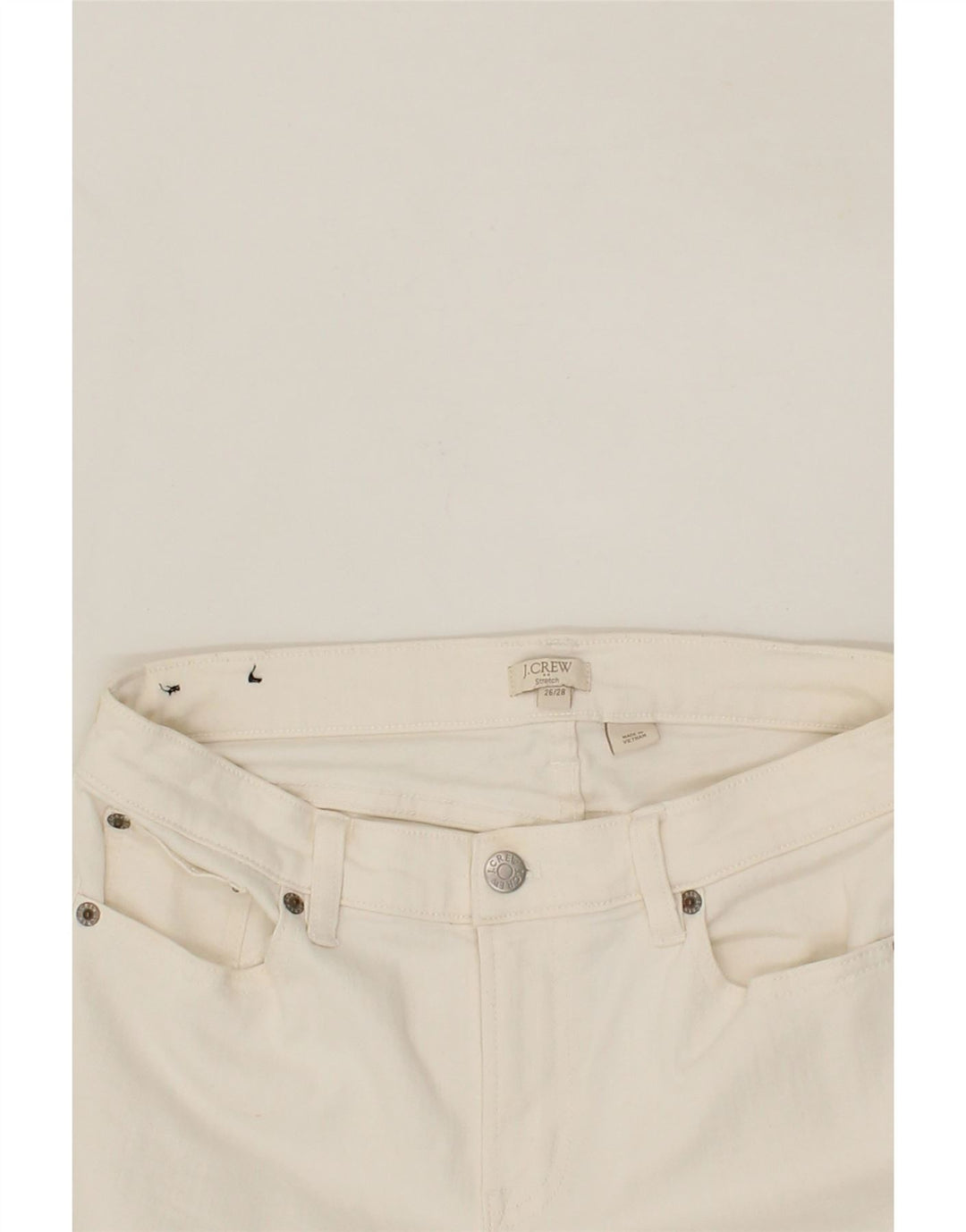 J. CREW Womens Skinny Jeans W26 L28 White Cotton Vintage J. Crew and Second-Hand J. Crew from Messina Hembry 
