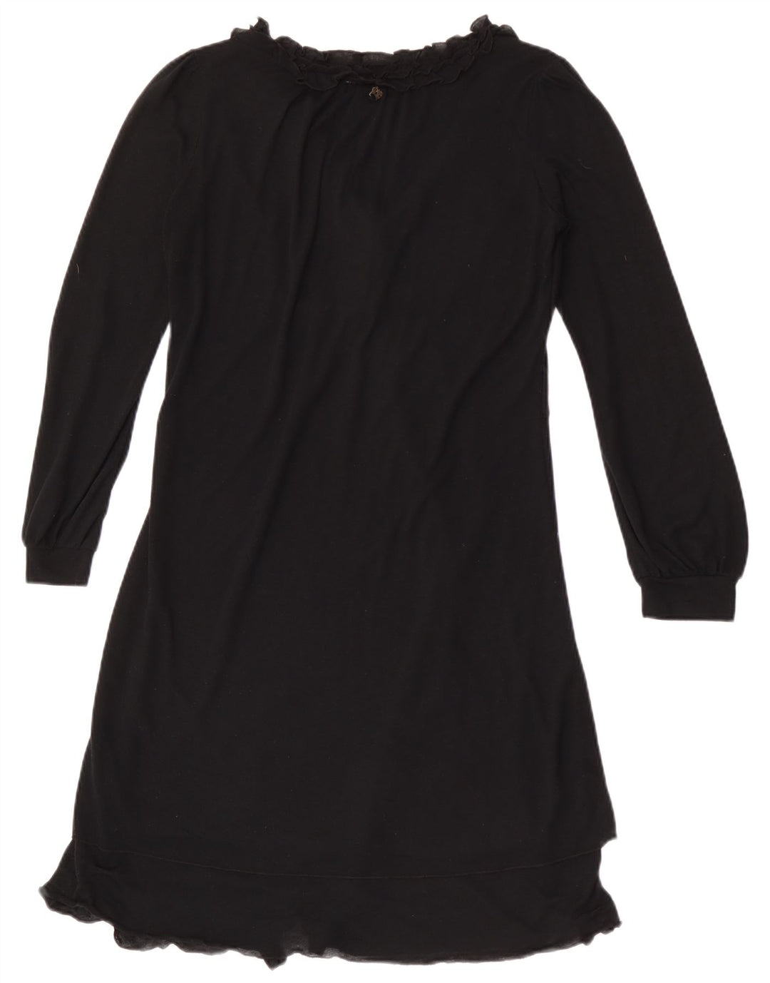 Abito a trapezio a maniche lunghe da donna Marlboro Classics UK 10 piccolo nero