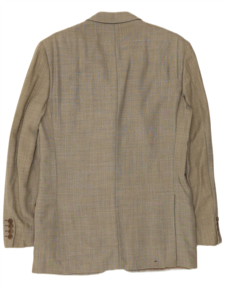 Giacca blazer da uomo a 3 bottoni UNGARO IT 46 piccola in lana kaki