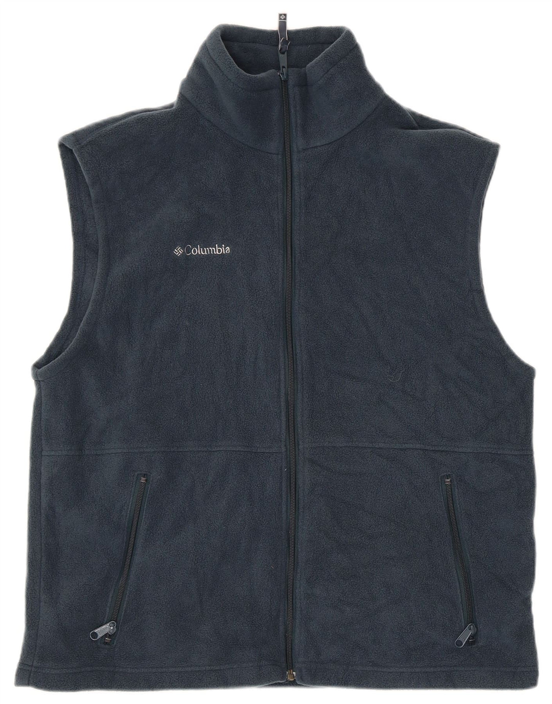 Gilet in pile da uomo Columbia UK 40 grande poliestere blu navy