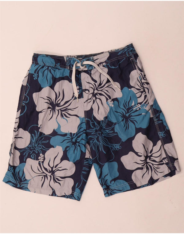 Pantaloncini da bagno Marks & Spencer da uomo Blue Harbour medio blu navy floreale