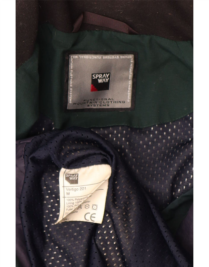 SPRAYWAY Giacca antipioggia da uomo con cappuccio UK 38 Verde medio Poliammide