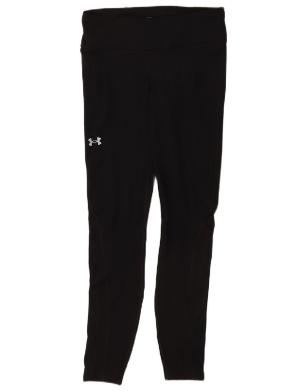 Under Armour Womens Heat Gear Leggings UK 12 Medium Navy Blue