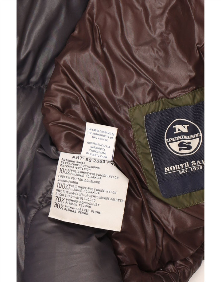 Giacca imbottita da uomo NORTH SAILS UK 38 Poliammide marrone medio