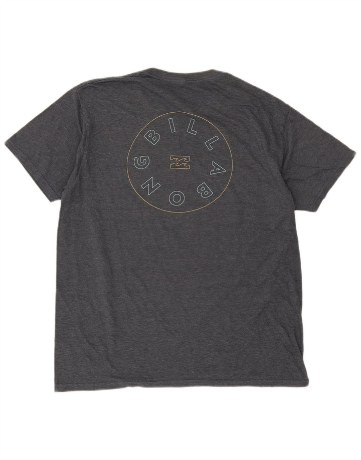 T-shirt grafica da uomo Billabong Top grande in cotone chiazzato grigio