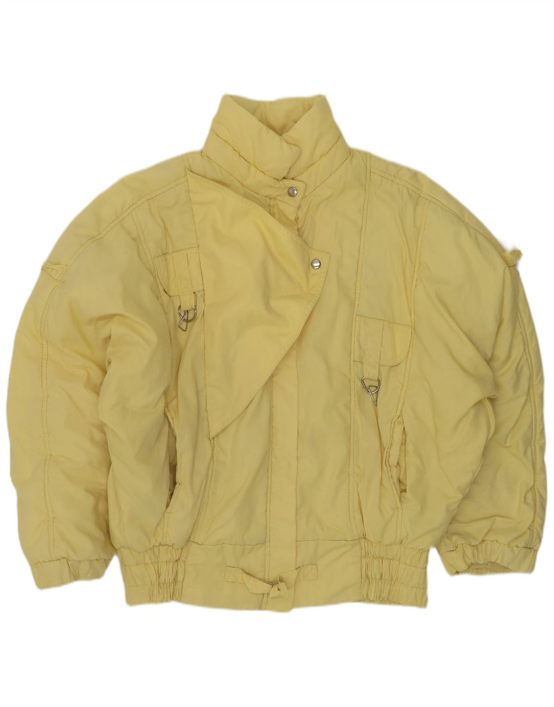 Giacca da sci vintage da donna UK 18 XL gialla