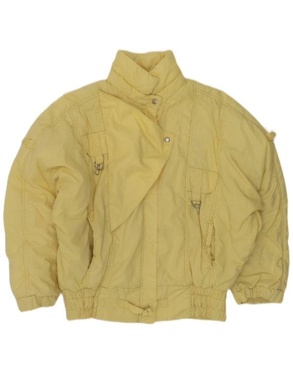 Giacca da sci vintage da donna UK 18 XL gialla