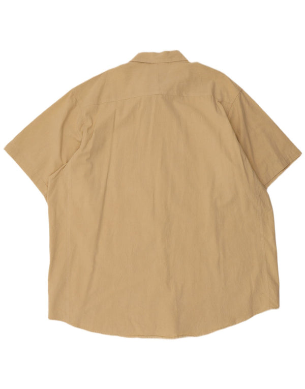 Camicia a maniche corte alta da uomo Wrangler 3XL cotone beige