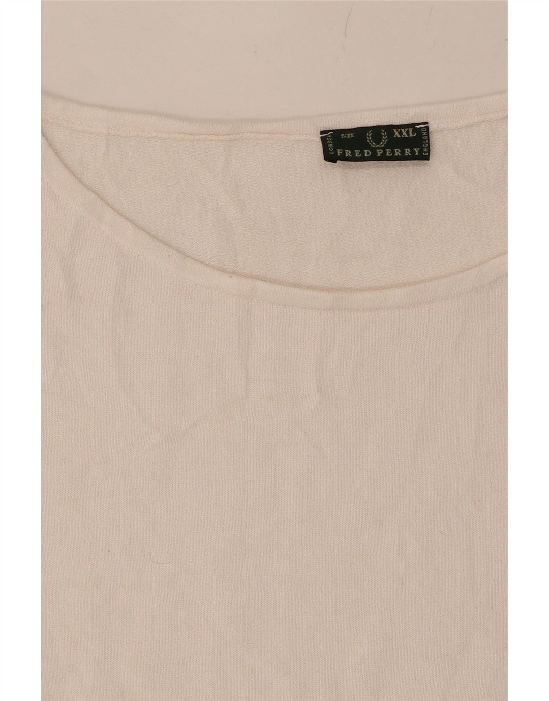 FRED PERRY Womens Top 3/4 Sleeve UK 22 2XL White Viscose Vintage Fred Perry and Second-Hand Fred Perry from Messina Hembry 