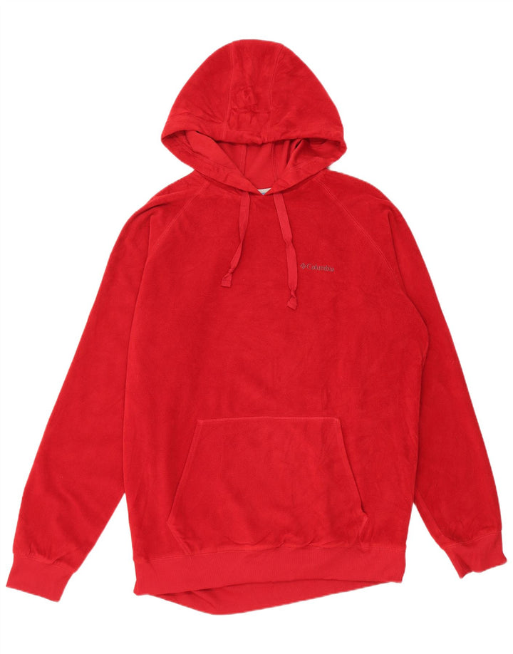 Maglione in pile con cappuccio Columbia da uomo grande rosso poliestere