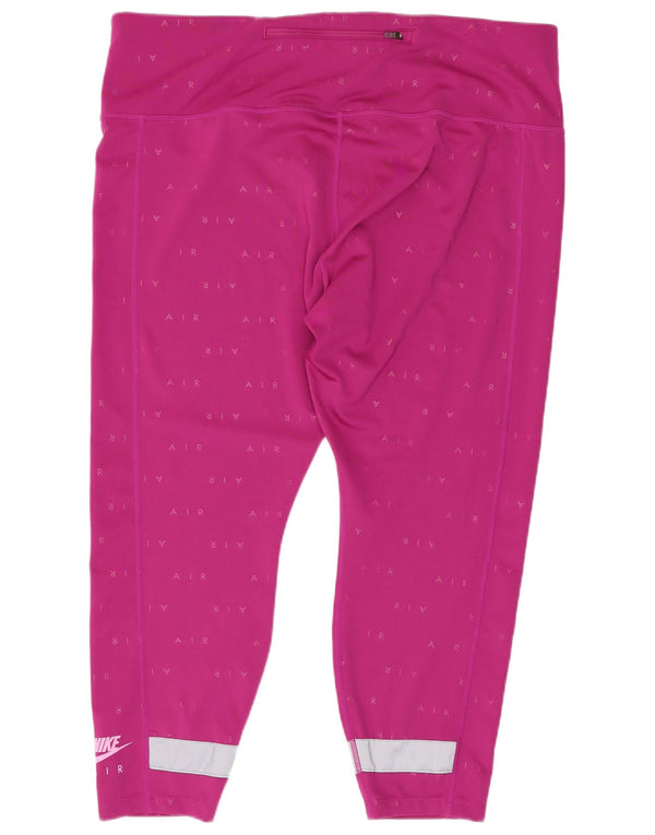 Leggings Capri grafici da donna Dri Fit Nike UK 20 2XL color block rosa