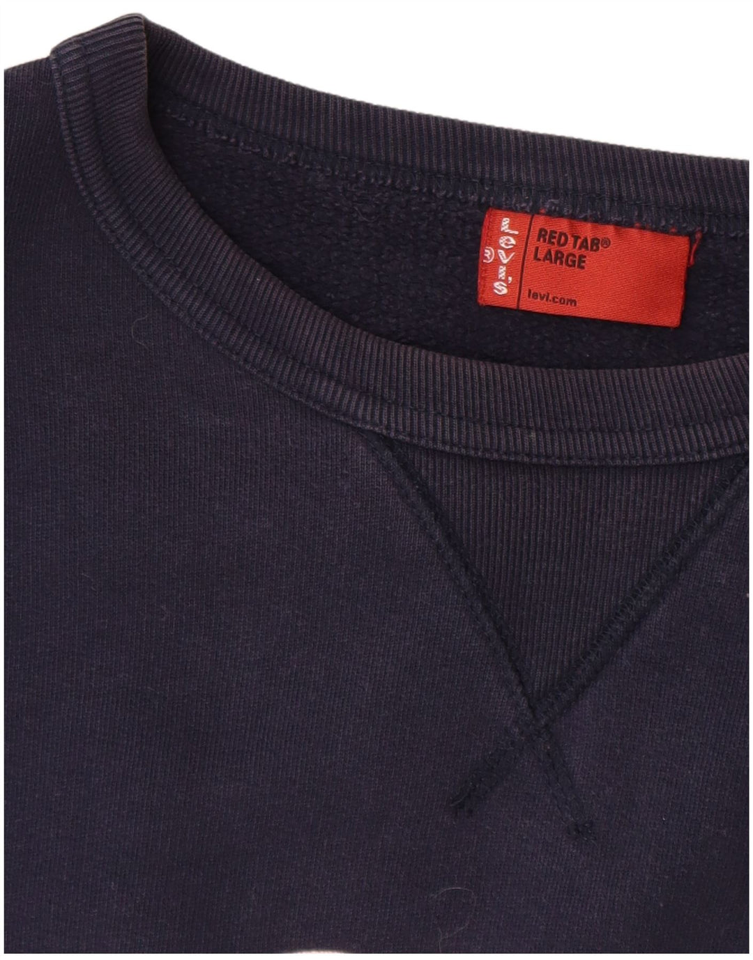 LEVI'S Felpa con grafica da uomo Maglione grande in cotone blu navy