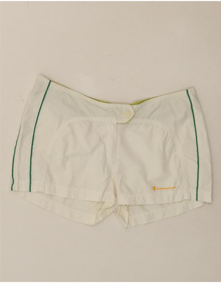 CHAMPION Womens Casual Shorts Medium W32 White Cotton Vintage Champion and Second-Hand Champion from Messina Hembry 