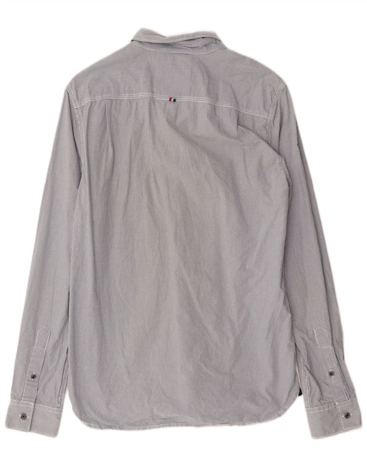 Camicia da uomo Superdry in cotone a quadretti blu medio