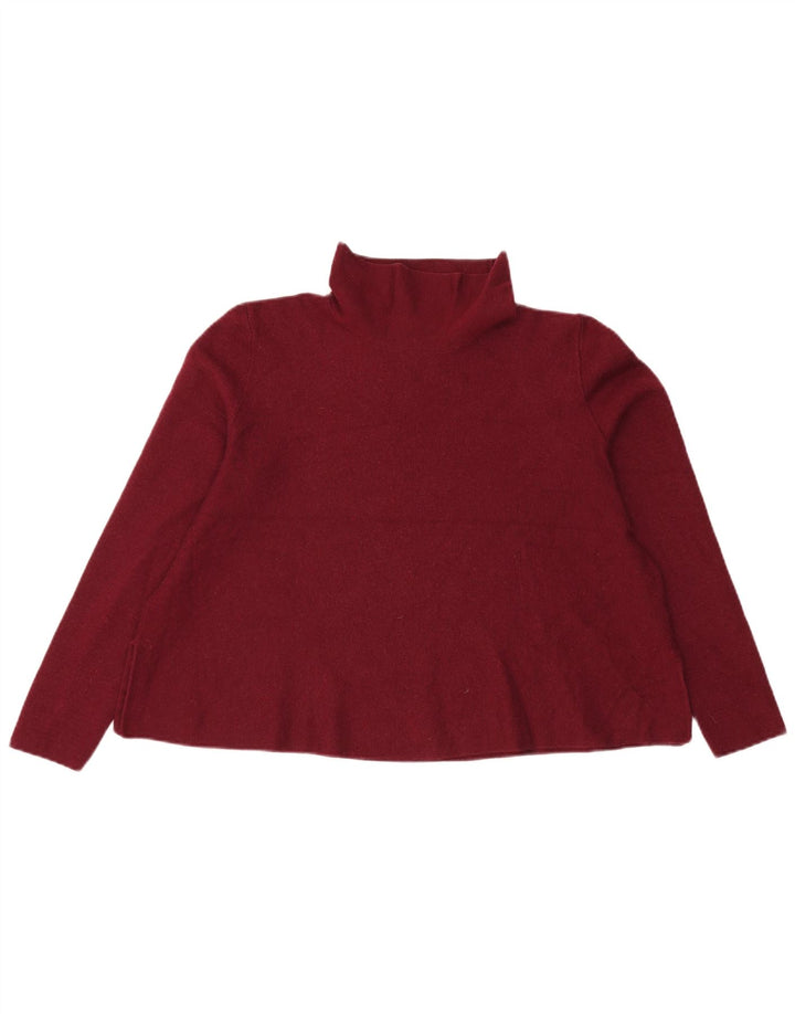 Maglione da donna corto con collo alto Cos da donna UK 14 Lana bordeaux medio