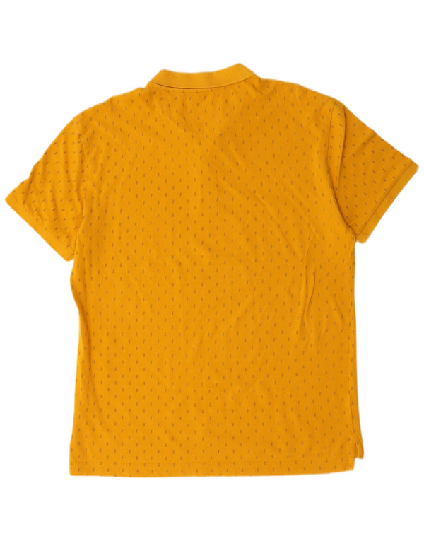 Polo Levi's da uomo XL in cotone maculato giallo