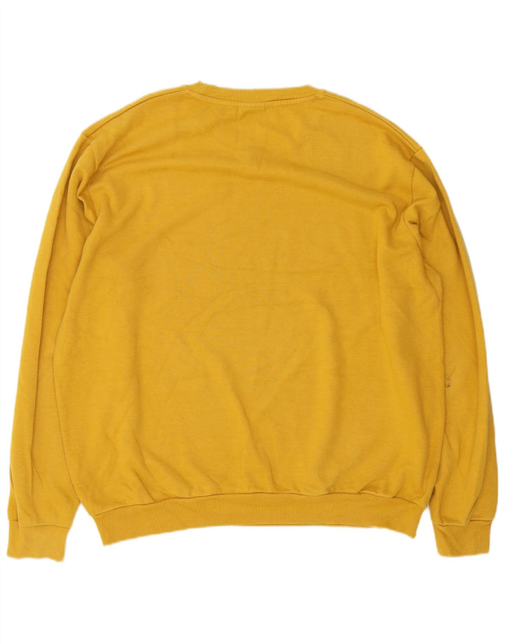 Felpa Zara Uomo Maglione 2XL Cotone Giallo
