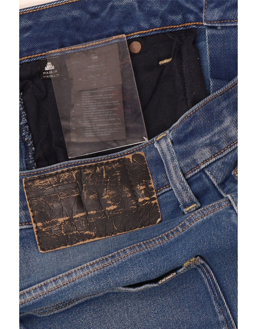 Jeans slim a banana da uomo G-Star W31 L30 Blu