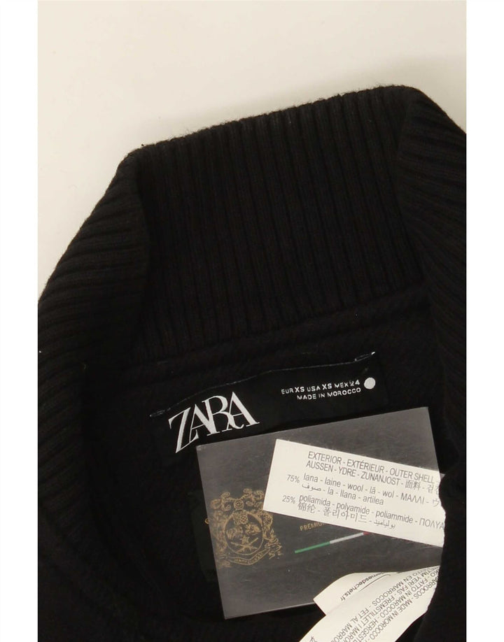 Giacca da motociclista da donna Zara UK 6 XS in lana nera