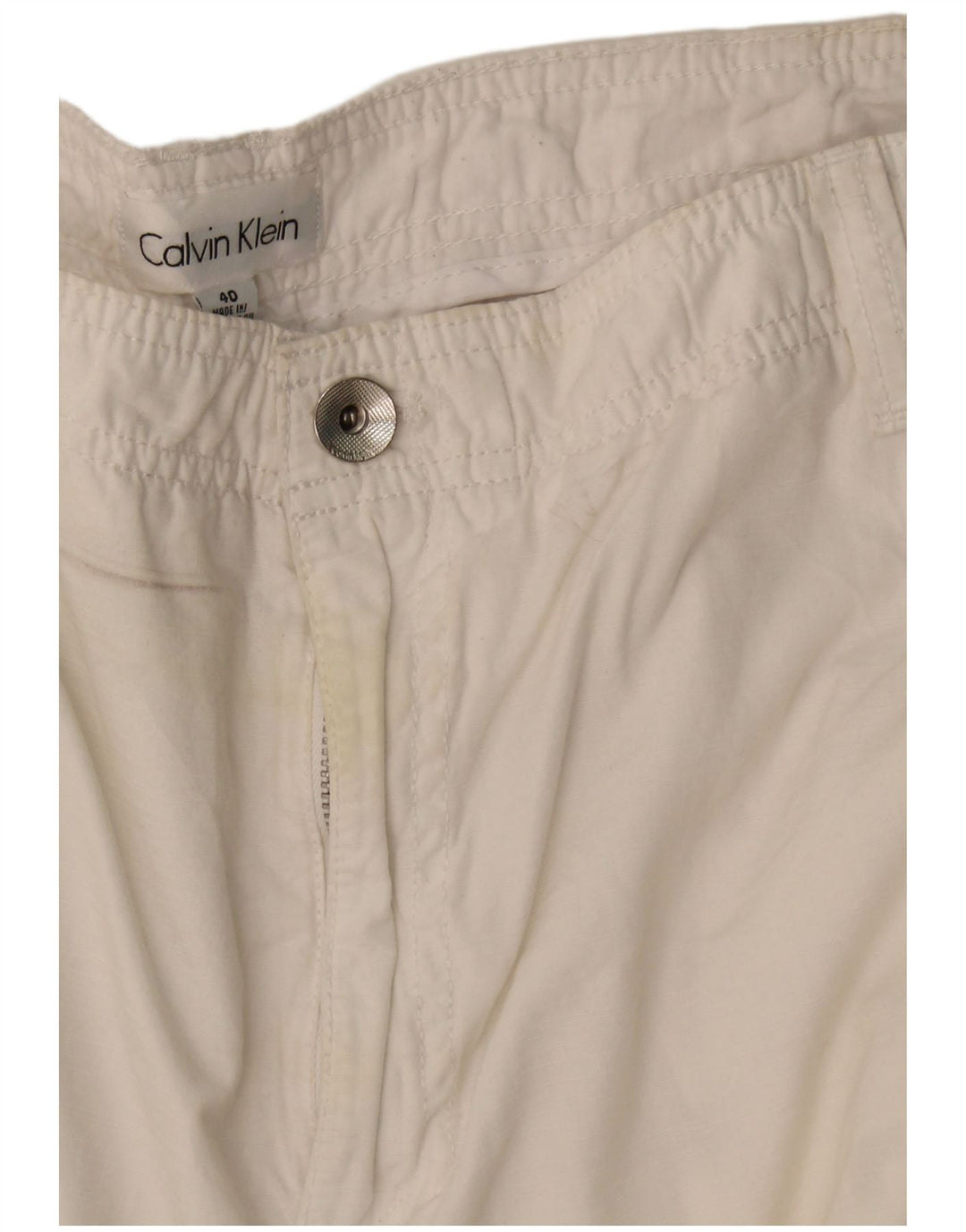 Pantaloncini cargo da uomo Calvin Klein W40 XL cotone bianco