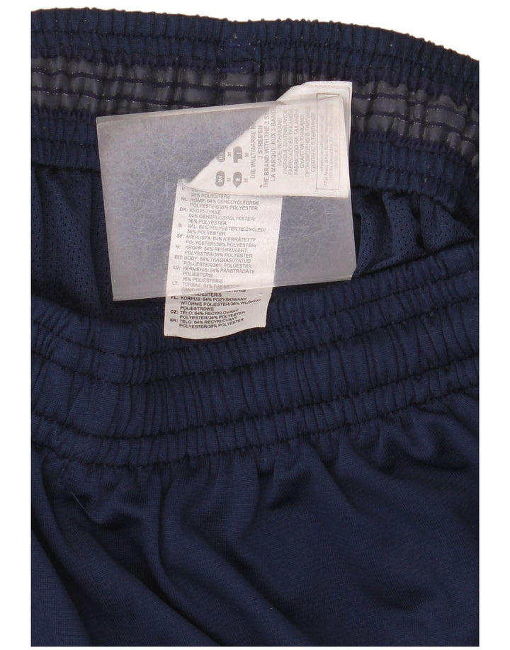 Pantaloncini sportivi grafici da uomo Adidas medi in poliestere blu navy