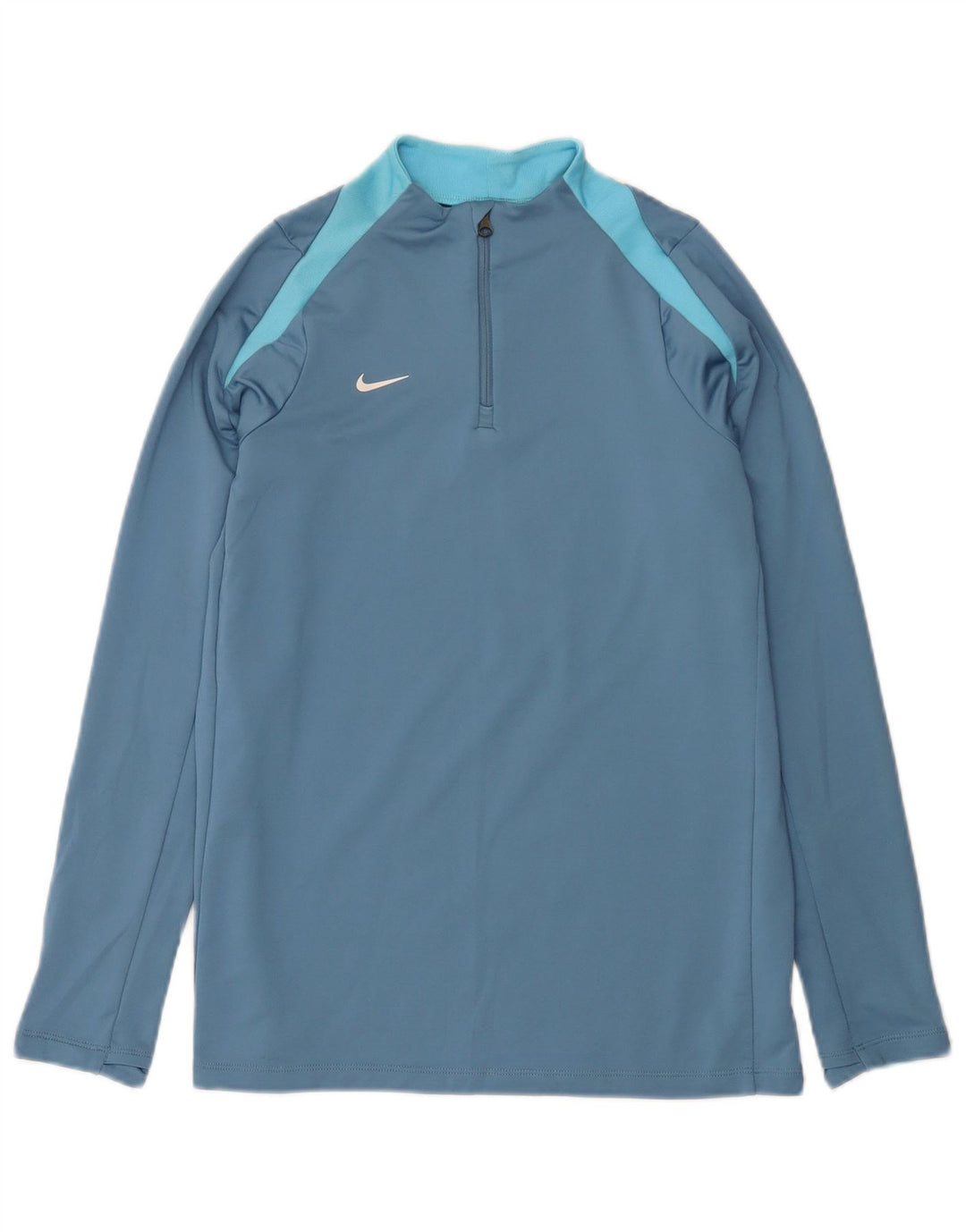 Top della tuta pullover Nike da ragazzo Dri Fit Slim con zip e collo 13-14 anni XL Blu