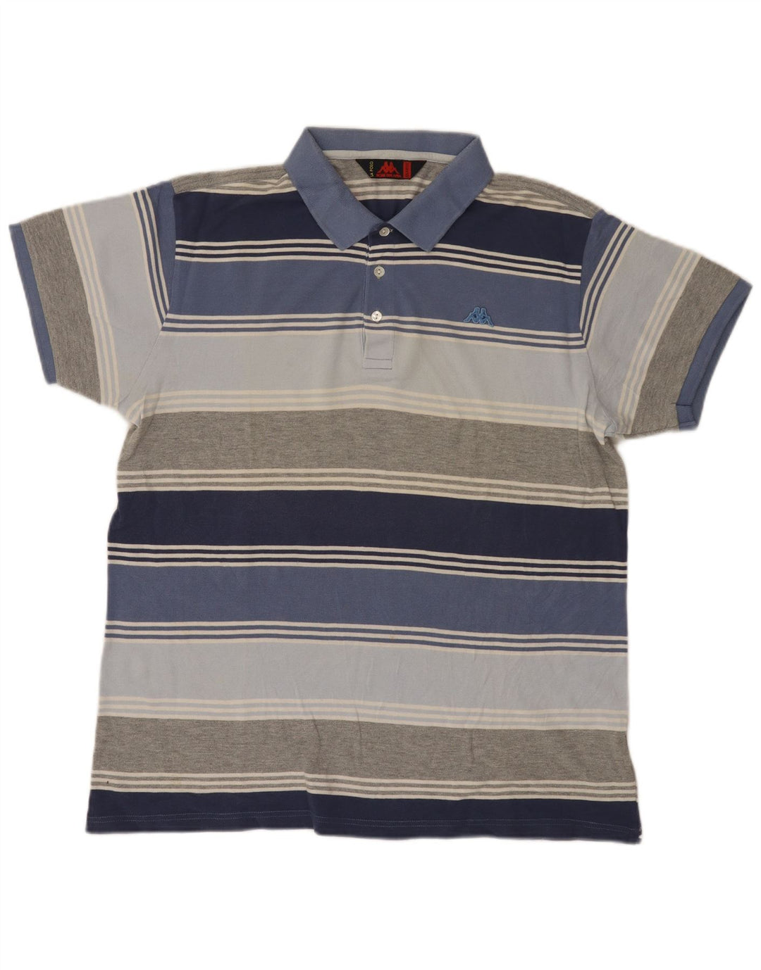 Polo Kappa Uomo 2XL Cotone Rigato Blu