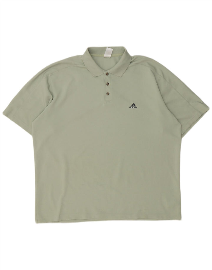 Polo ADIDAS da uomo XL verde poliestere