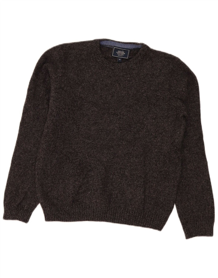 Maglione maglione girocollo da donna John Lewis UK 14 Lana d'agnello grigio medio